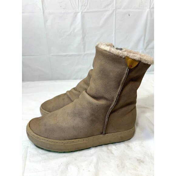 Santorisan Meraki Jockey Tan Leather Shearling Style Boots Women's Size 6-6.5US - Picture 4 of 13